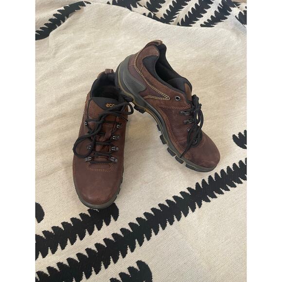 Ecco women’s brown‎ leather receptor technology hiking boots size 40/9 - Picture 1 of 6